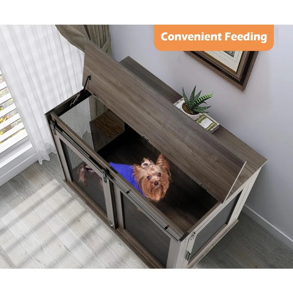 Hign-concerned Wooden Dog Crate Furniture Indoor Kennel