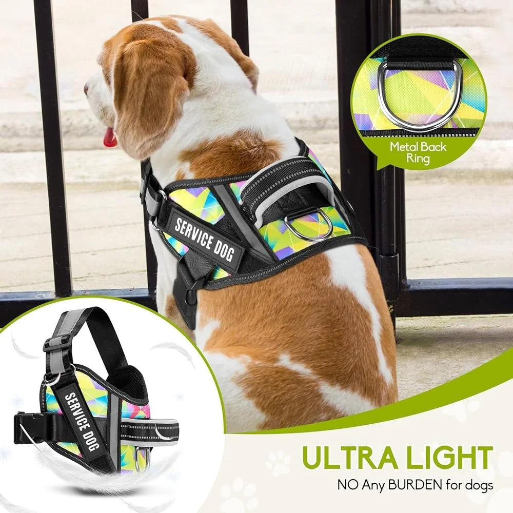 Alma's Pet Supplies Service Dog Harness Leash Reflective