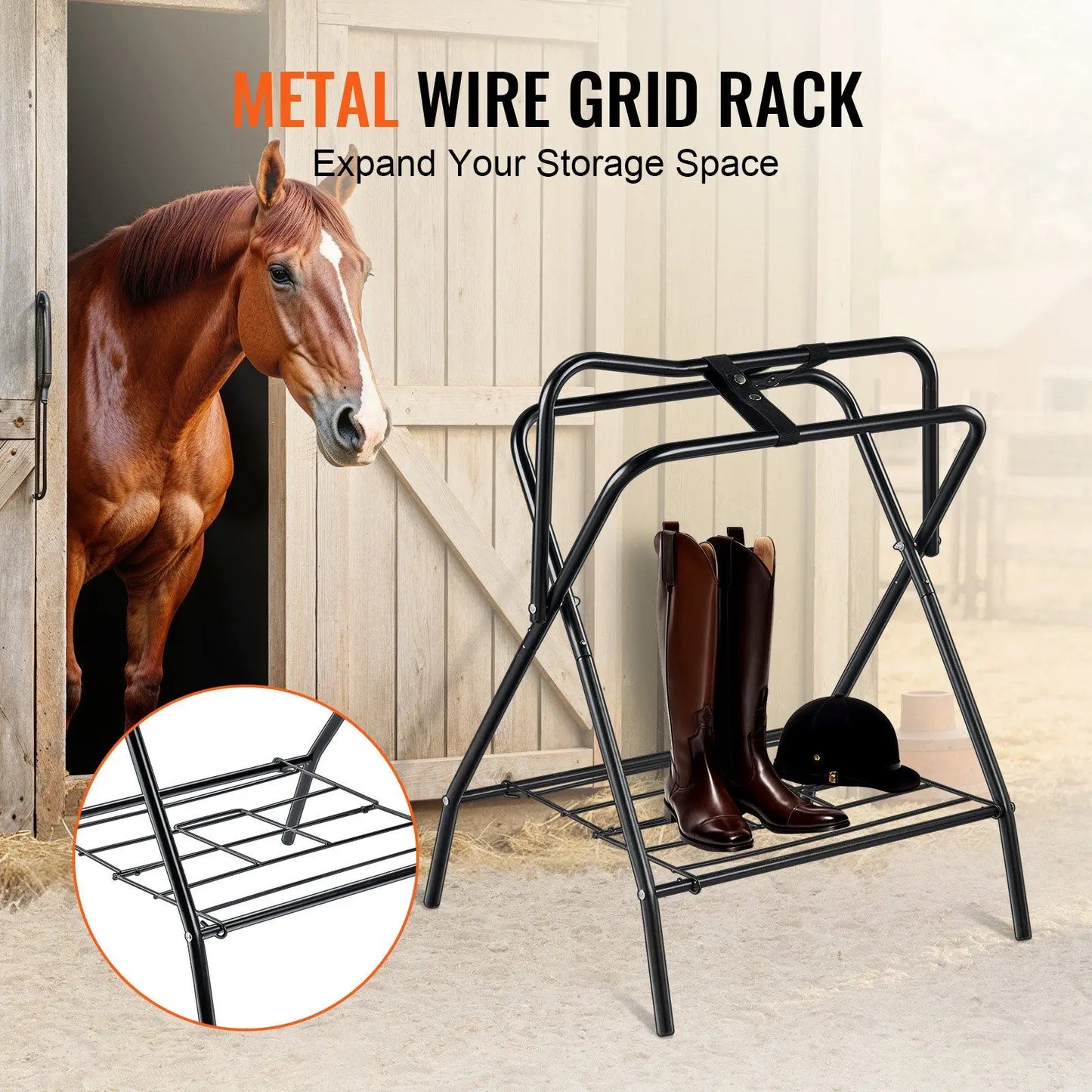 Guangdong Folding Saddle Rack Freestanding Saddle Stand