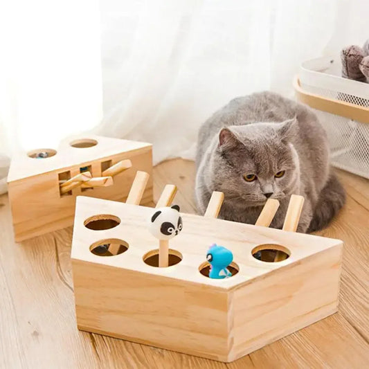 Is Smart Device Cat Hunt Toy Chase Mouse Wooden Maze