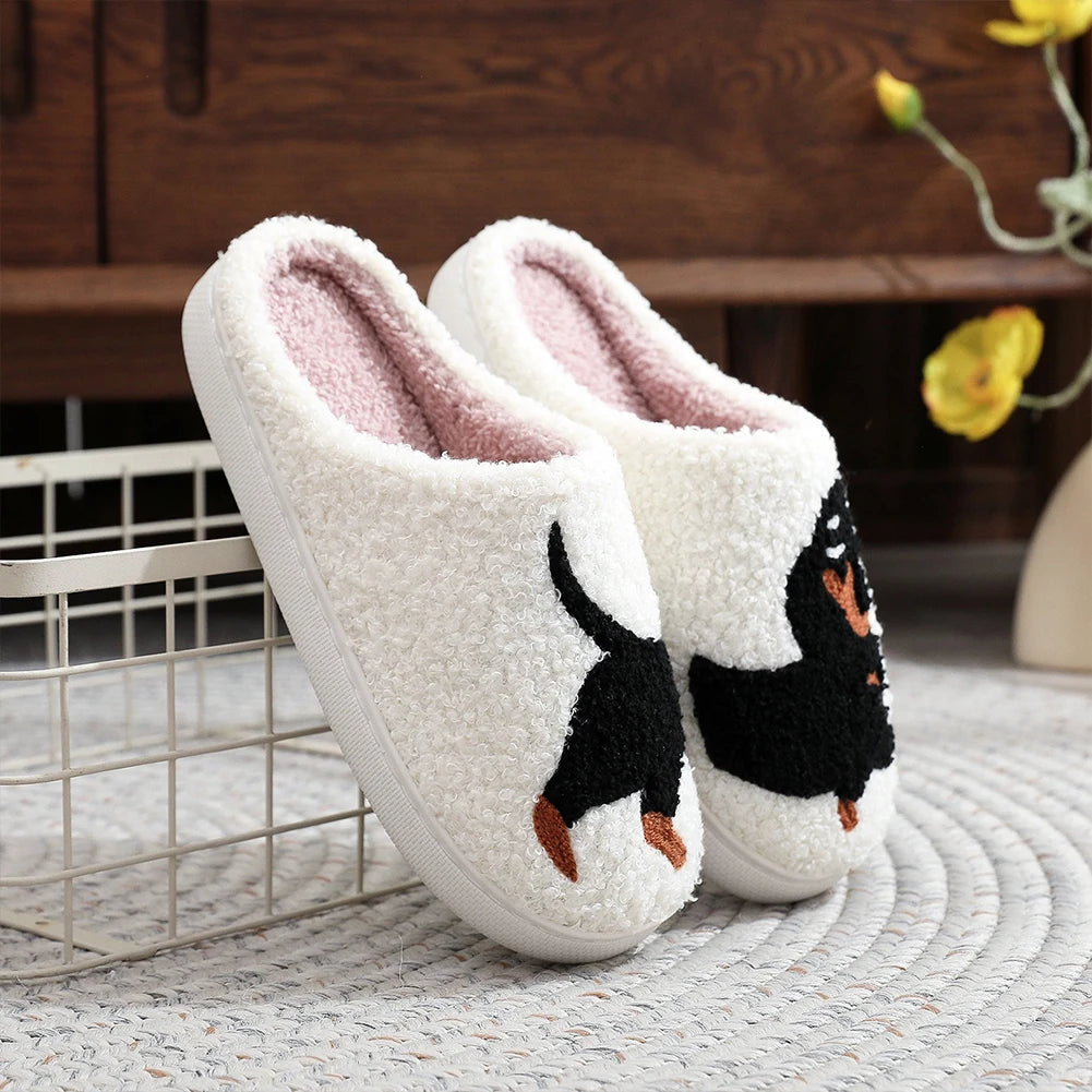 Shunmaii Plush Dachshund Slippers Indoor Outdoor Comfort