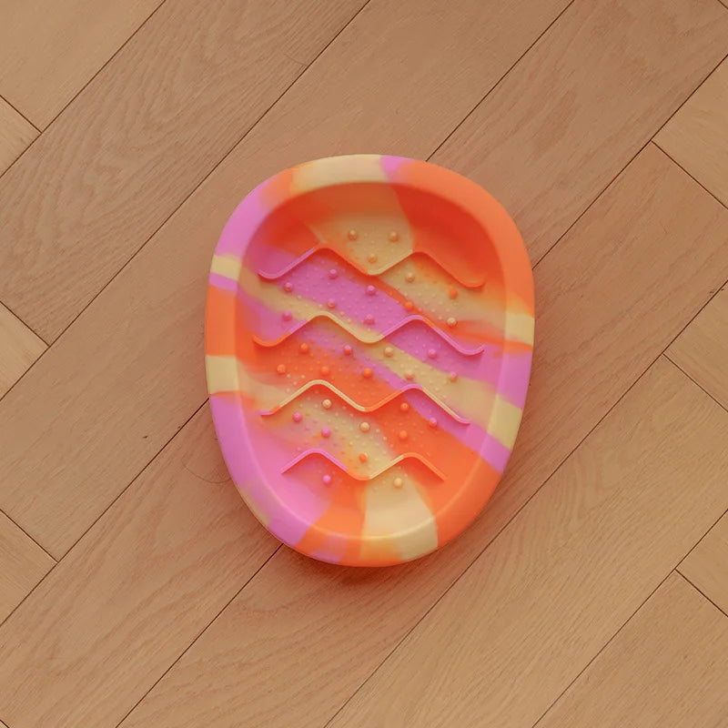 Anti Overturning Slow Eating Silicone Bowl For Cats And Dogs