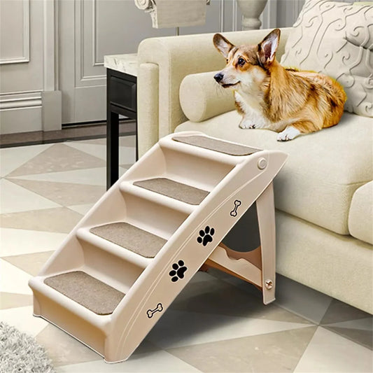 Hign Concerned Foldable Dog Ramp Stairs For Easy Access