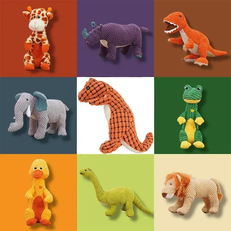Hign-concerned Squeaky Dog Toys Lion Dino Plush For Dogs