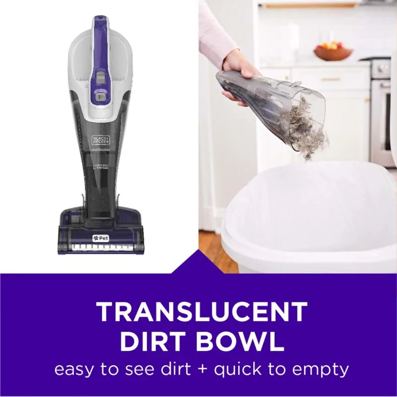 Black+Decker Furbuster Cordless Hand Vacuum Pet Hair