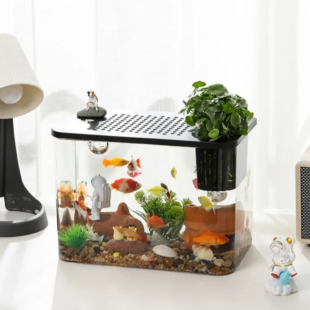 Hign-Concerned Pet ABS Transparent Aquarium With Lid Tank
