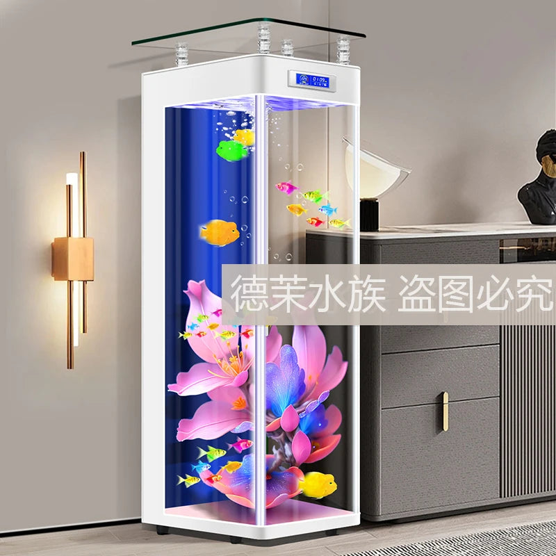 Fish Tank Floor To Ceiling Goldfish Aquarium Filtration