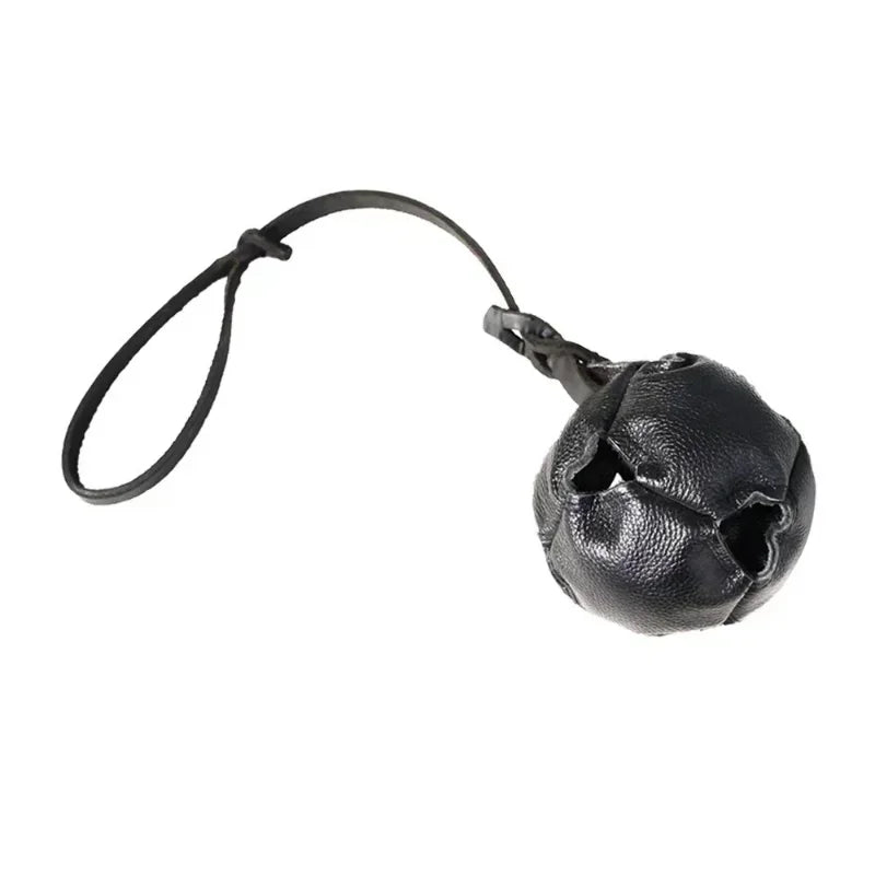 Hign-Concerned Leather Dog Training Ball Toy With Handle