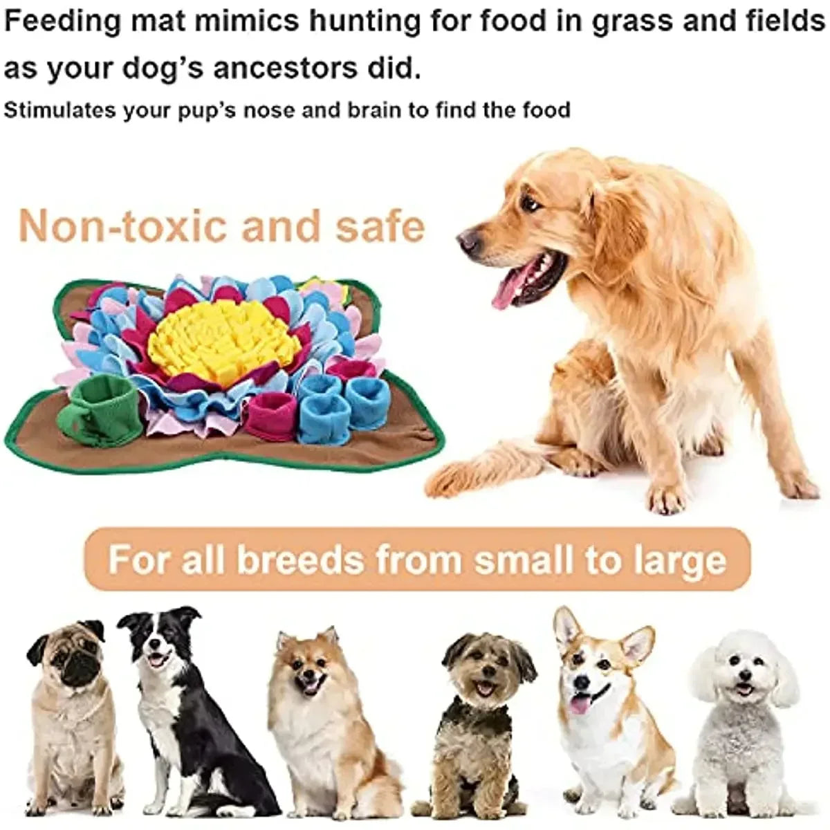 Hign-concerned Snuffle Mat For Dogs Nose Work Slow Feeding