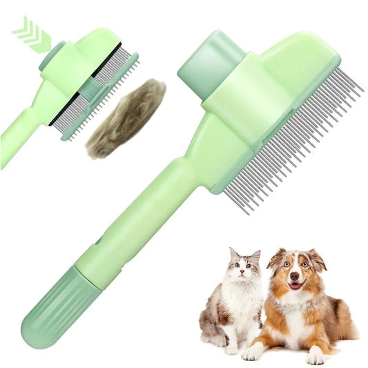 SUOJIH Self Cleaning Pet Hair Removal Comb For Cats Dogs