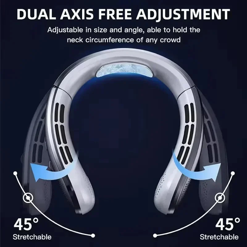 OEING 5000mAh Bladeless Neckband Fan With Digital Display