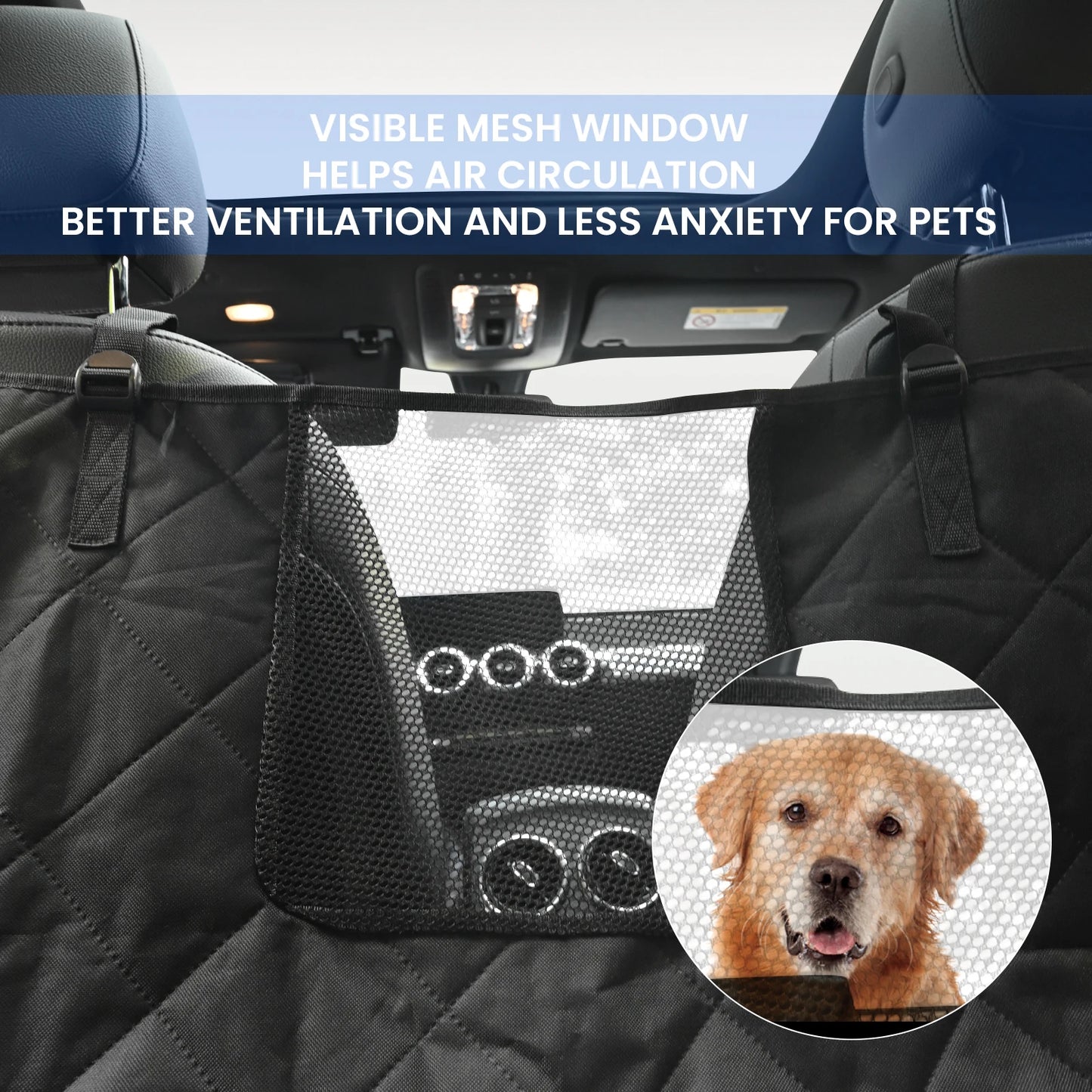 XUKEY Dog Rear Seat Cover Waterproof Car Travel Hammock