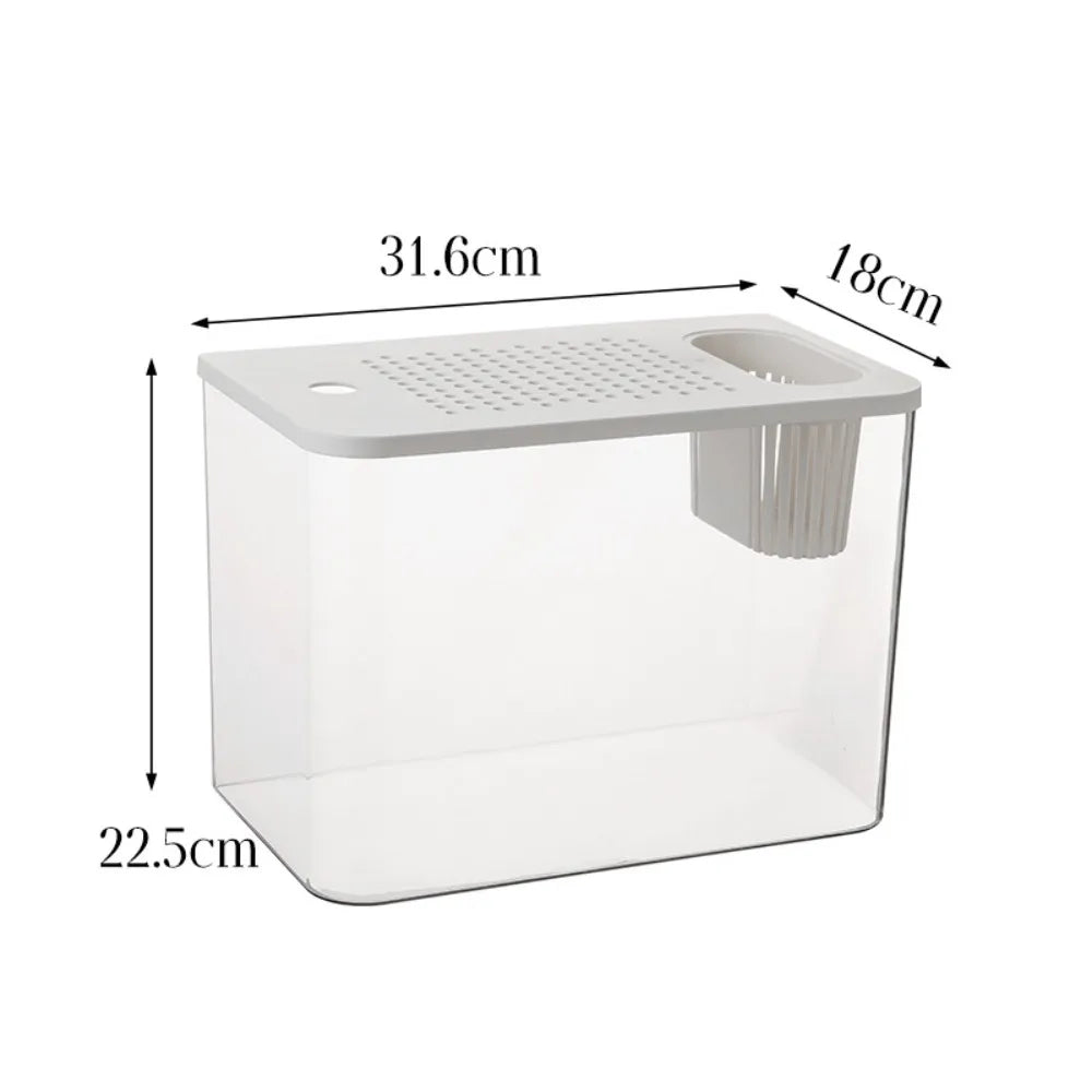 Hign-Concerned Pet ABS Transparent Aquarium With Lid Tank