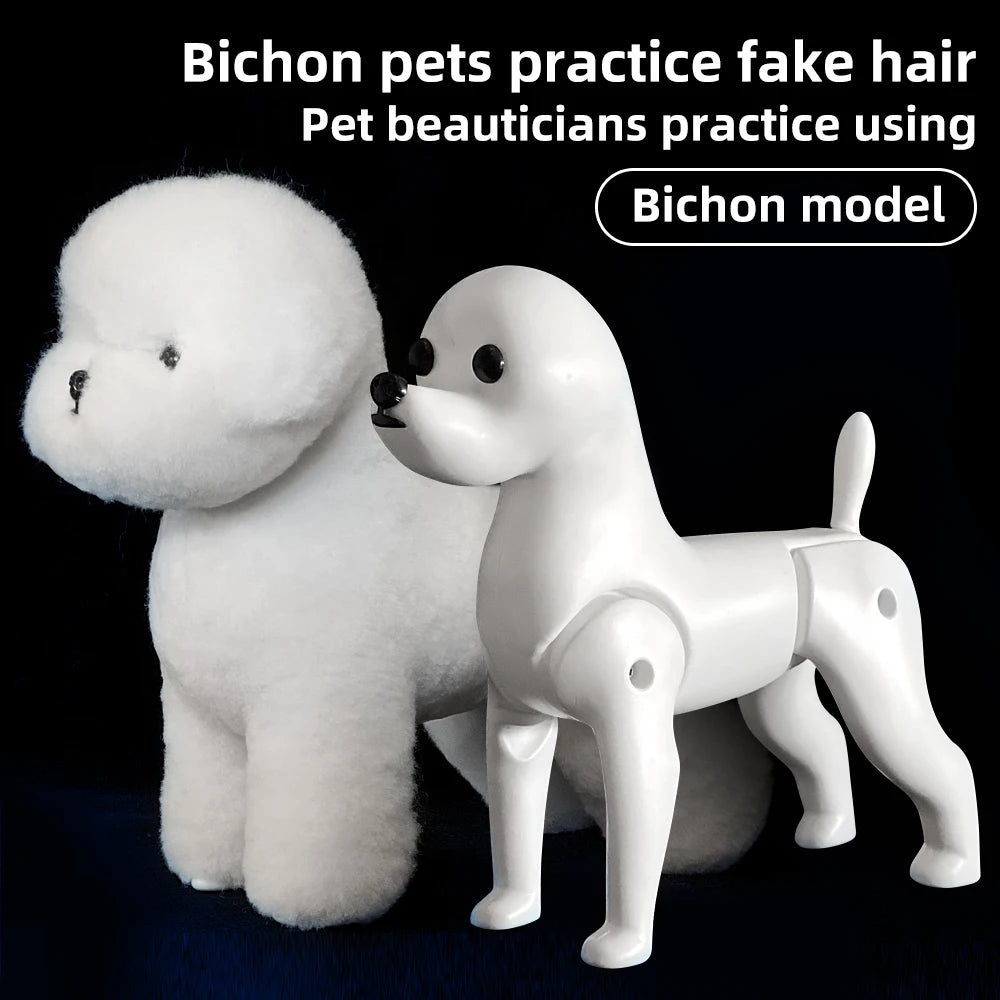 Hign-concerned Bichon Pet Simulation Dog for Grooming