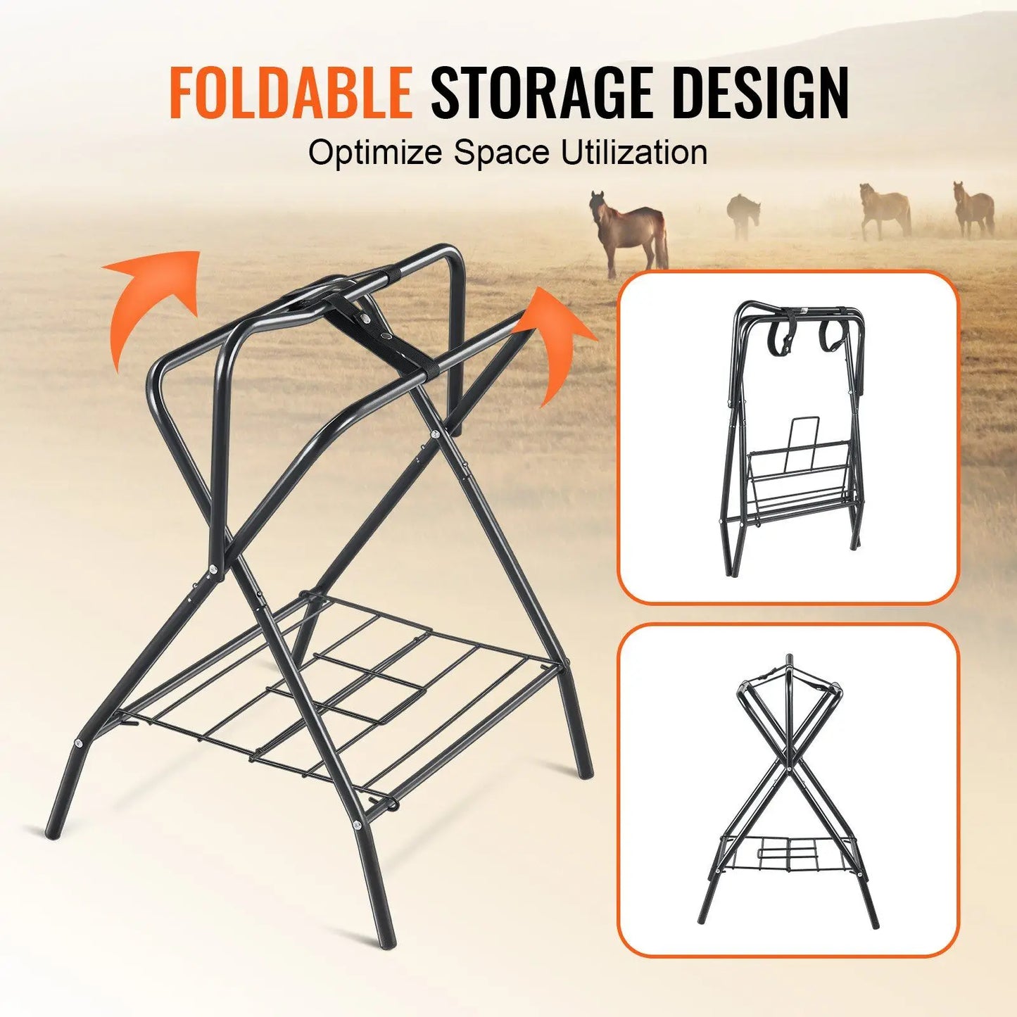 Guangdong Folding Saddle Rack Freestanding Saddle Stand