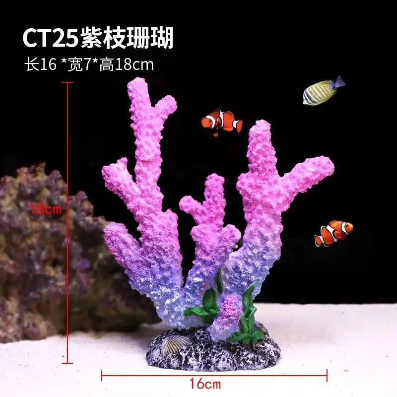 Hign-concerned Simulated Coral Aquarium Decoration Resin Landscape