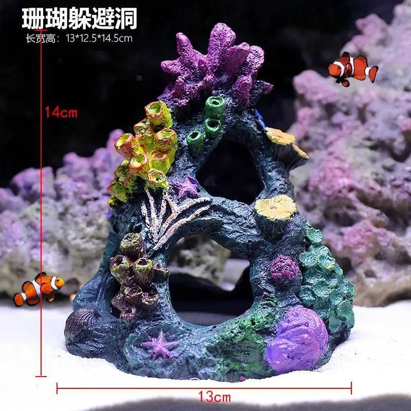 Hign-concerned Simulated Coral Aquarium Decoration Resin Landscape