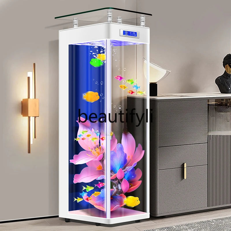 Fish Tank Floor To Ceiling Goldfish Aquarium Filtration