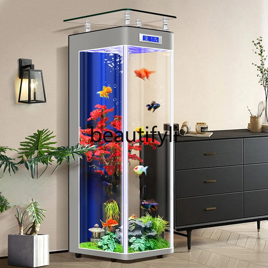 Fish Tank Floor To Ceiling Goldfish Aquarium Filtration