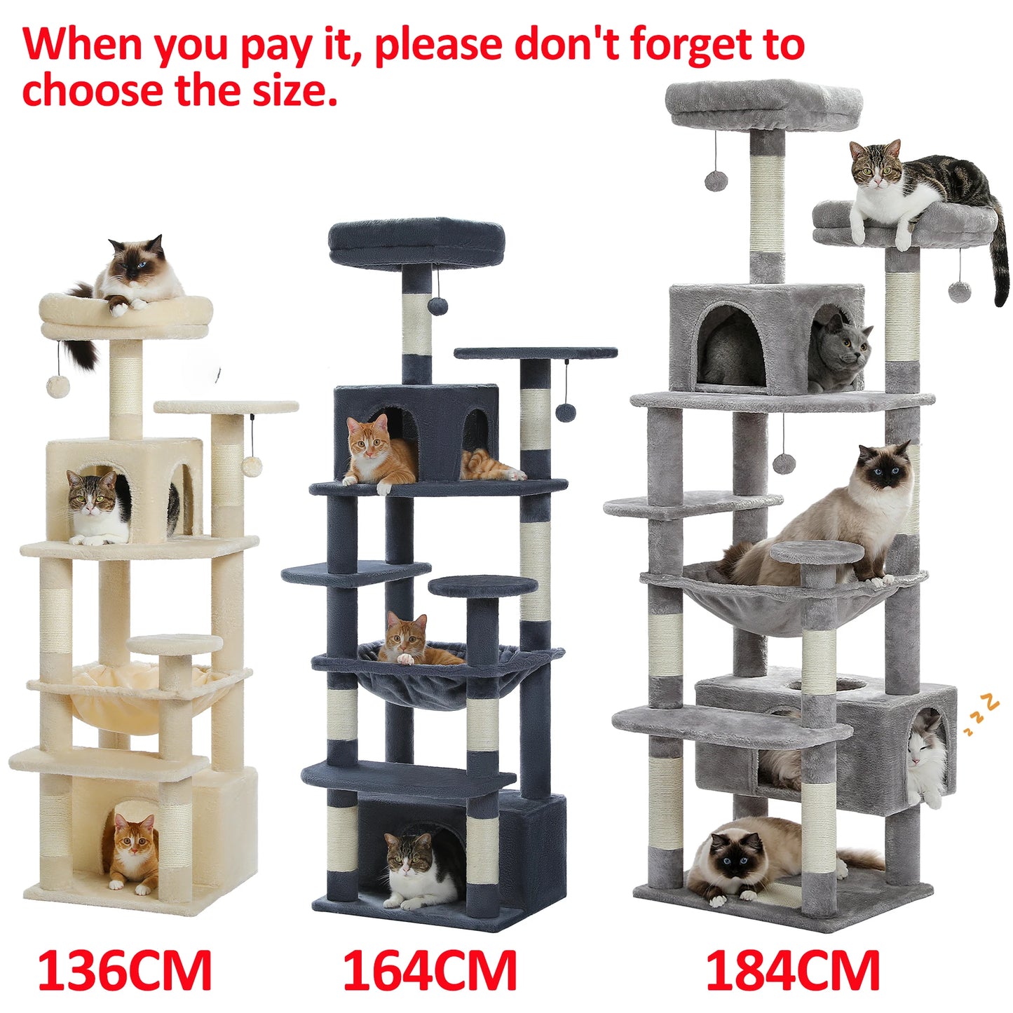 PAWZ Road Cat Tree Tower Indoor Cats With Sisal Posts