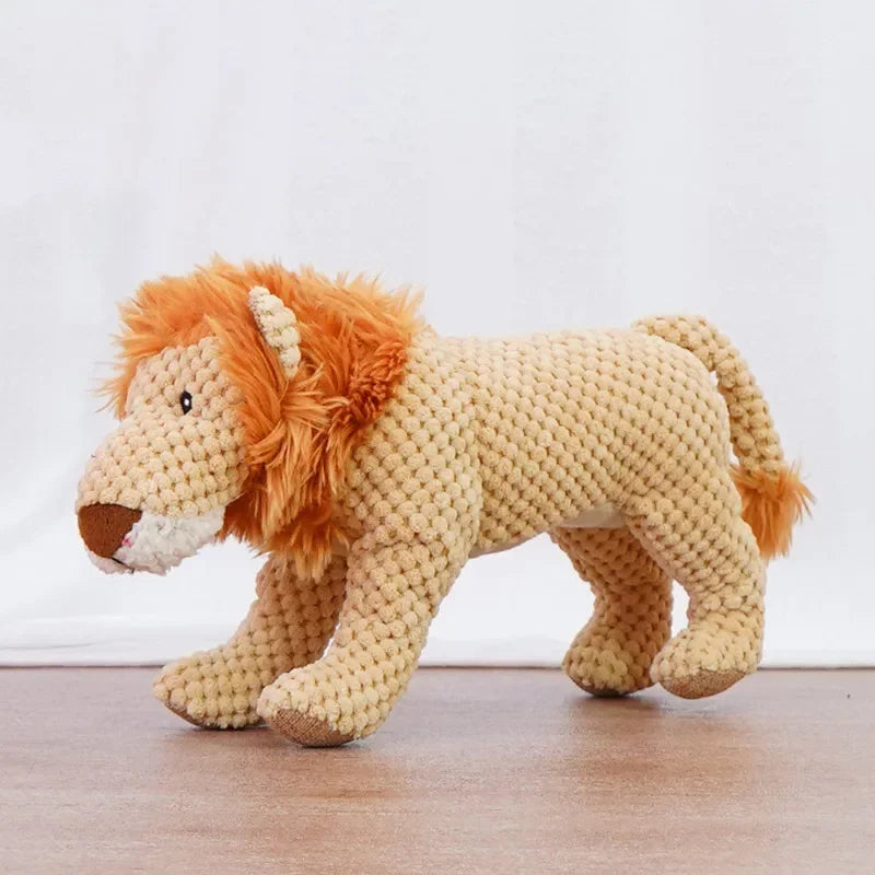 Hign-concerned Squeaky Dog Toys Lion Dino Plush For Dogs