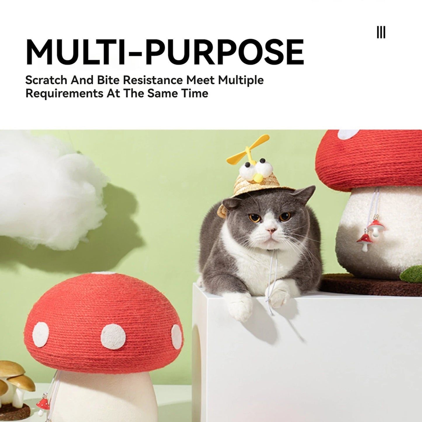 Guangdong Mushroom Cat Scratching Post Tower Rope Toy