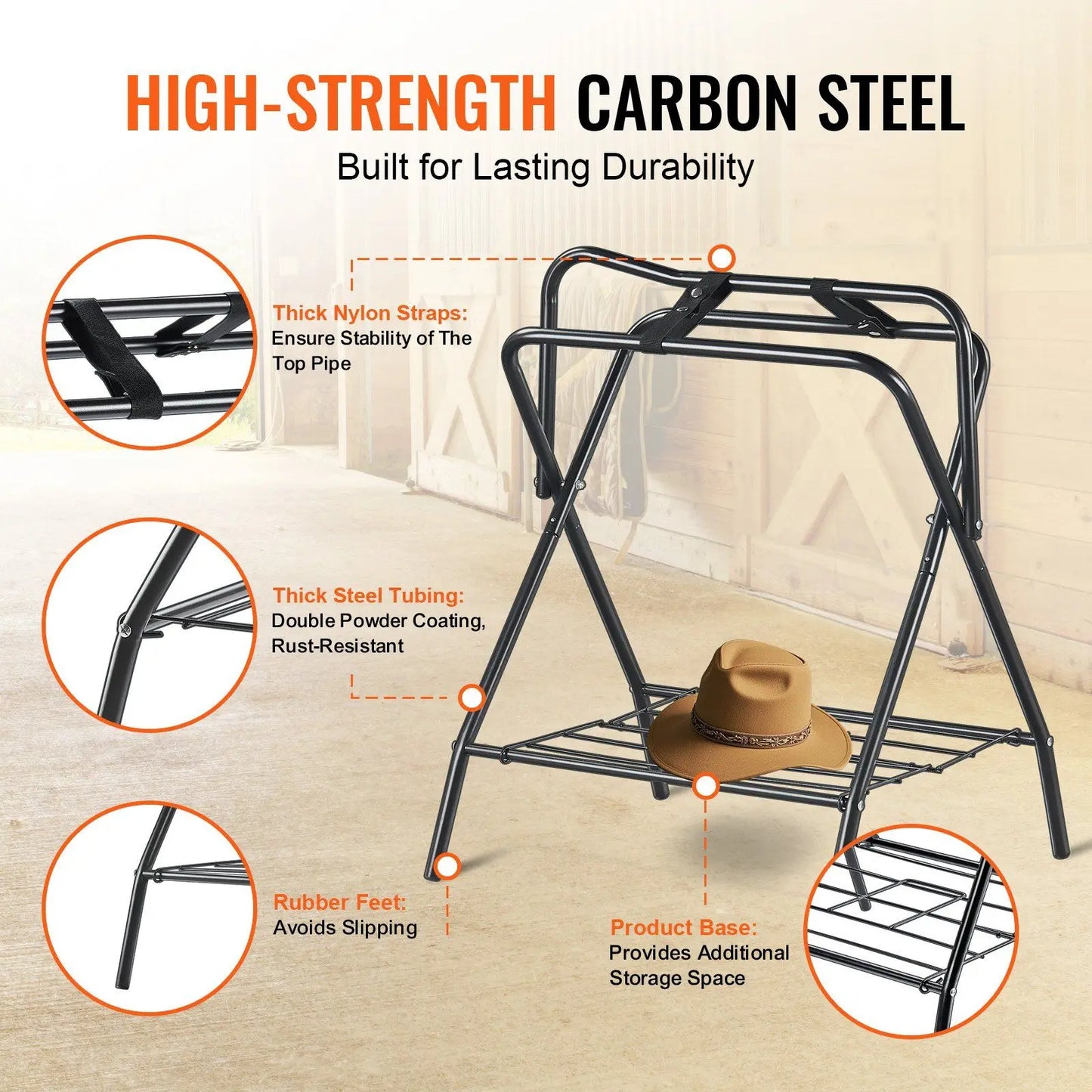 Guangdong Folding Saddle Rack Freestanding Saddle Stand