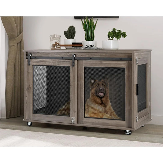 Hign-concerned Wooden Dog Crate Furniture Indoor Kennel