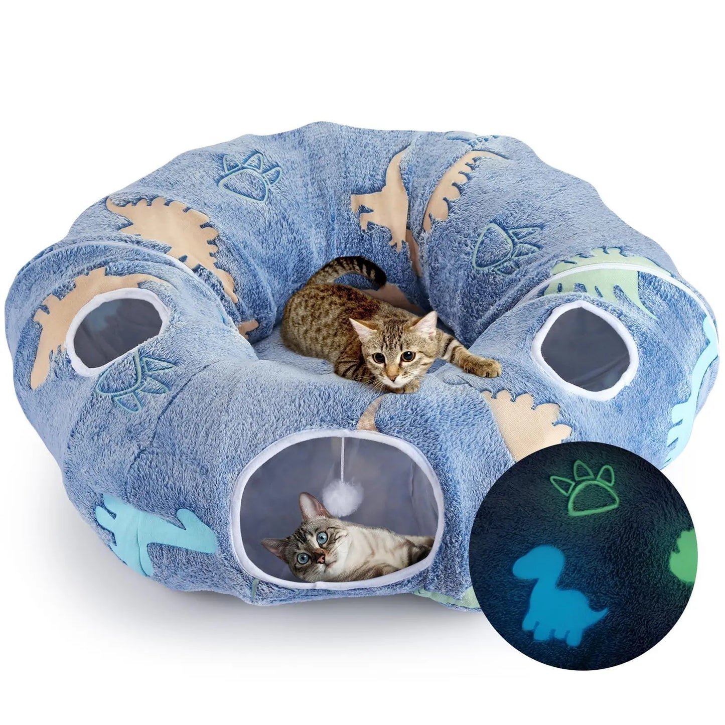 Hign Concerned Cat Tunnels 4 Entry Foldable Play System