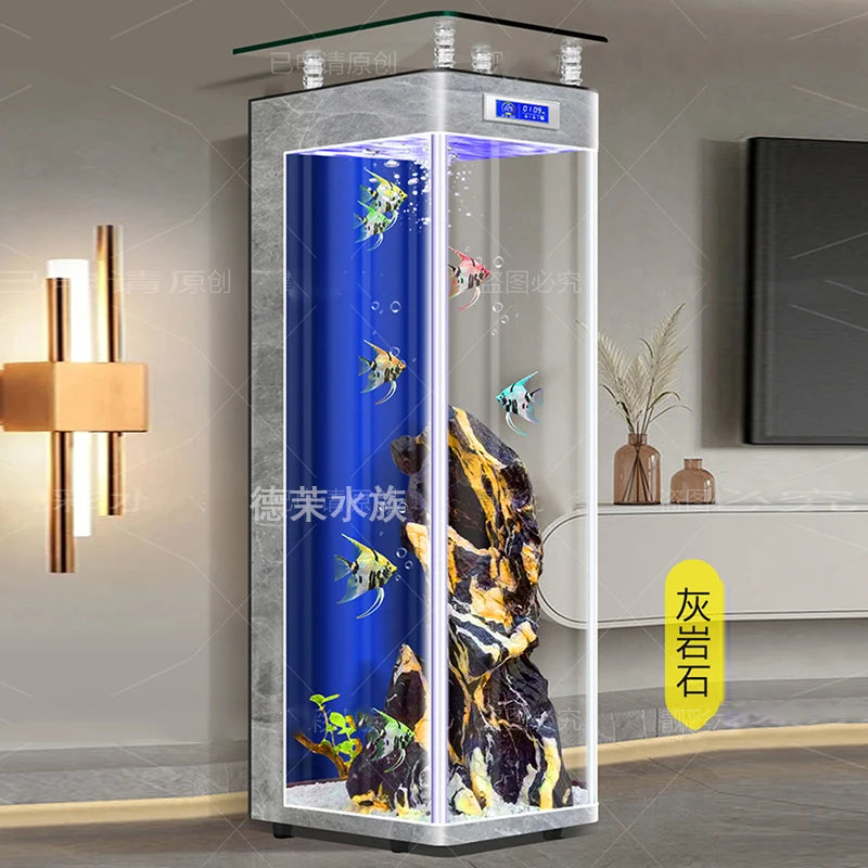 Fish Tank Floor To Ceiling Goldfish Aquarium Filtration