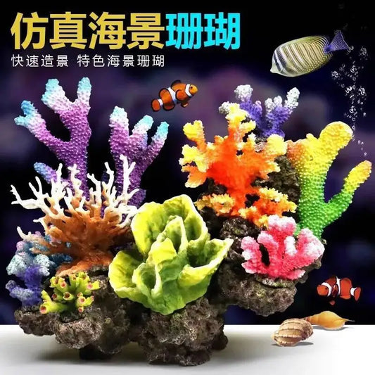 Hign-concerned Simulated Coral Aquarium Decoration Resin Landscape