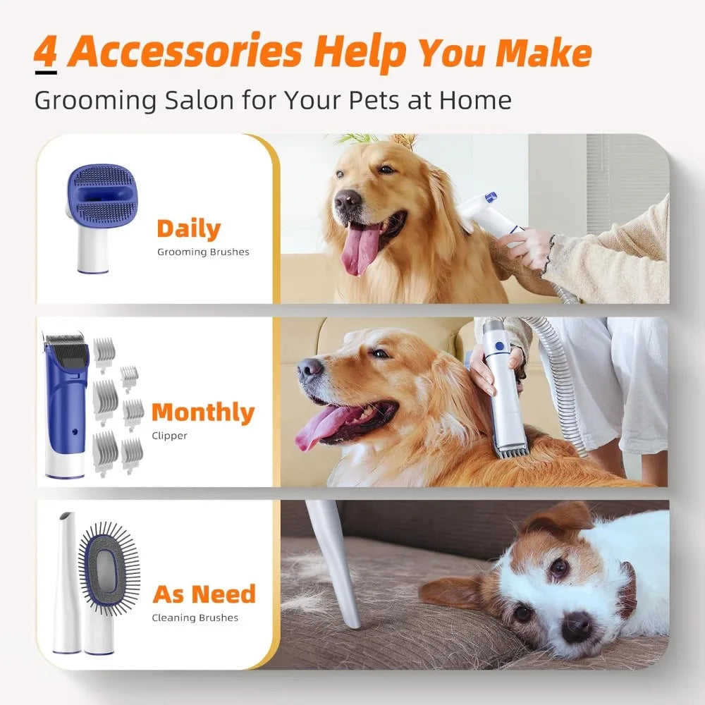 Hign Concerned All In One Pet Grooming Vacuum For Dogs Cats