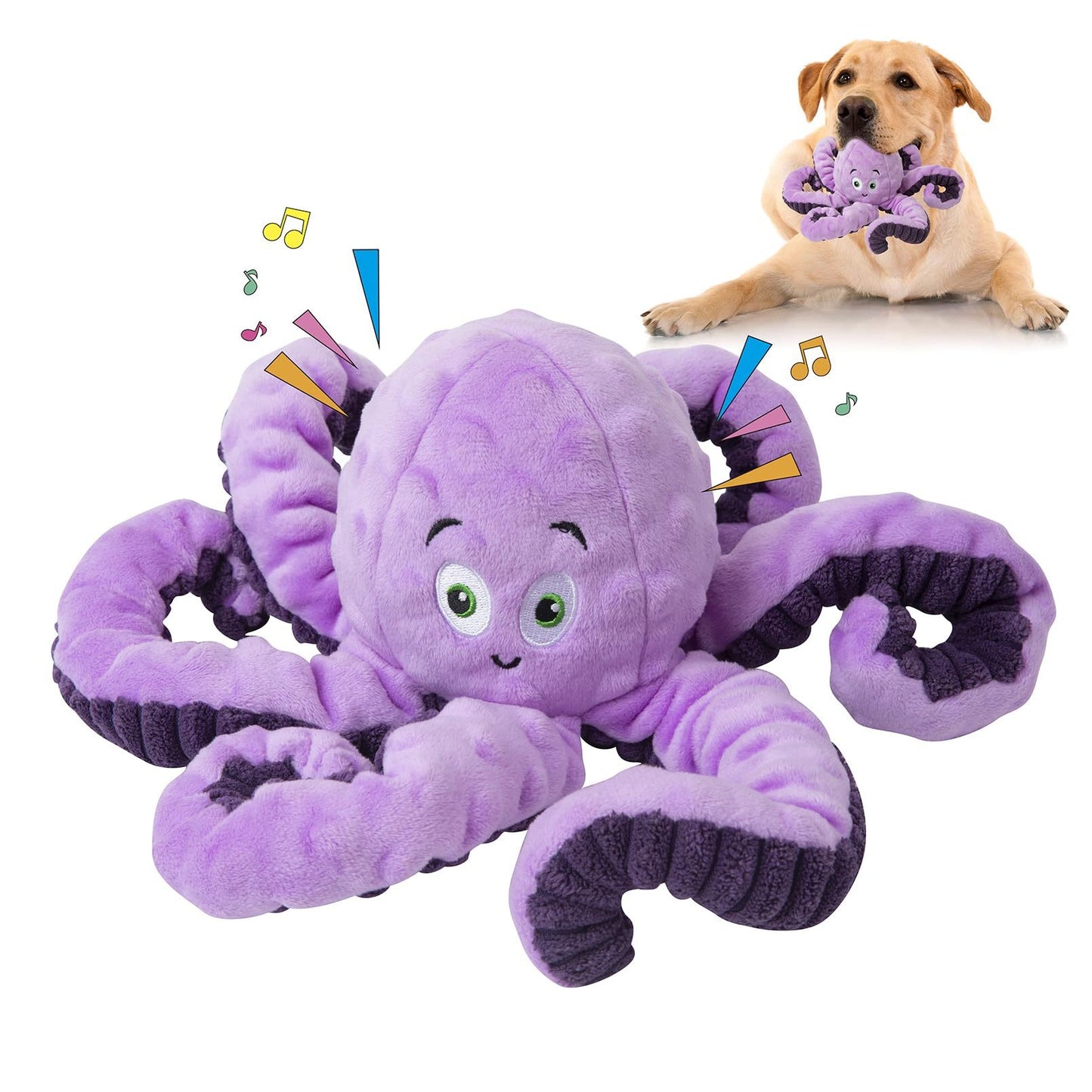 Octopus Squeaky Plush Dog Toy Interactive Cute Puppy Gift